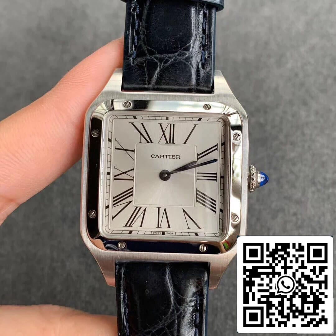 Cartier Santos WSSA0022 Men Watches 1:1 Best Edition Silver-Plated Frosted Dial US Replica Watch