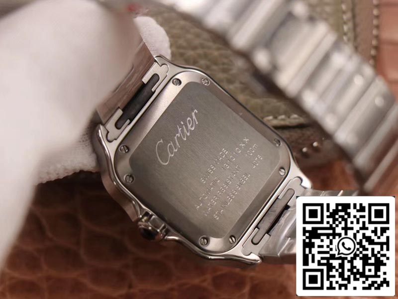 Cartier Santos WSSA0029 1:1 Best Edition BV Factory White Dial Swiss 1847MC US Replica Watch