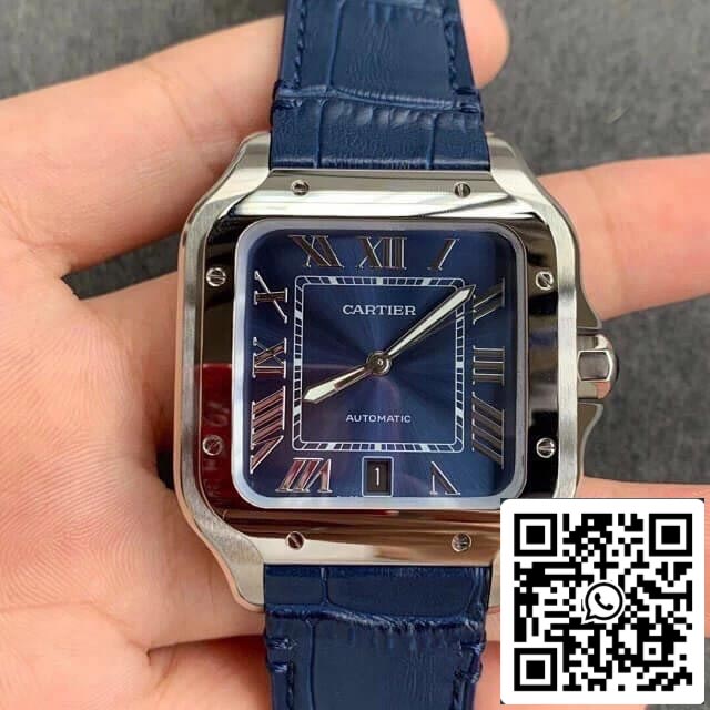 Cartier Santos WSSA0030 1:1 Best Edition V6 Factory Blue Dial US Replica Watch