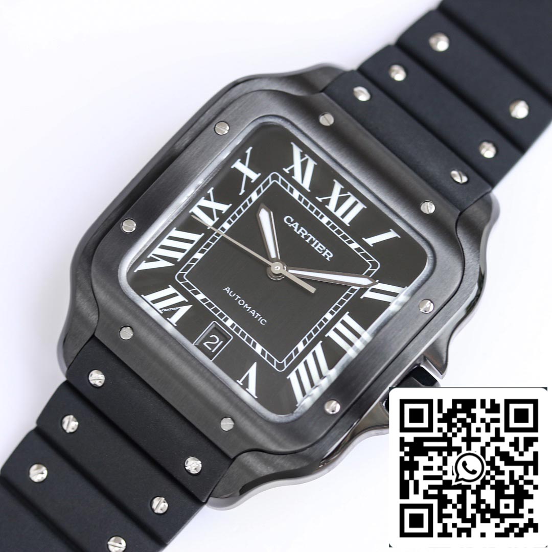 Cartier Santos WSSA0039 1:1 Best Edition GF Factory V2 Rubber Strap US Replica Watch