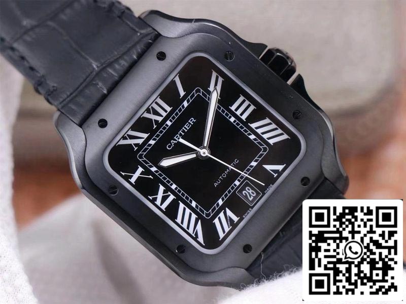 Cartier Santos WSSA0039 1:1 Best Edition V6 Factory Carbon Plating Swiss ETA1847 MC US Replica Watch