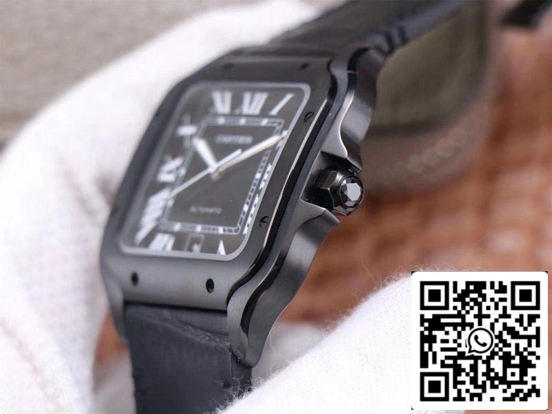 Cartier Santos WSSA0039 1:1 Best Edition V6 Factory Carbon Plating Swiss ETA1847 MC US Replica Watch