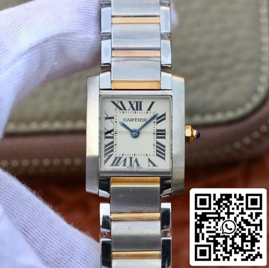 Cartier Tank Francaise Ladies Two Tone W51007Q4 1:1 Best Edition Swiss Quartz US Replica Watch