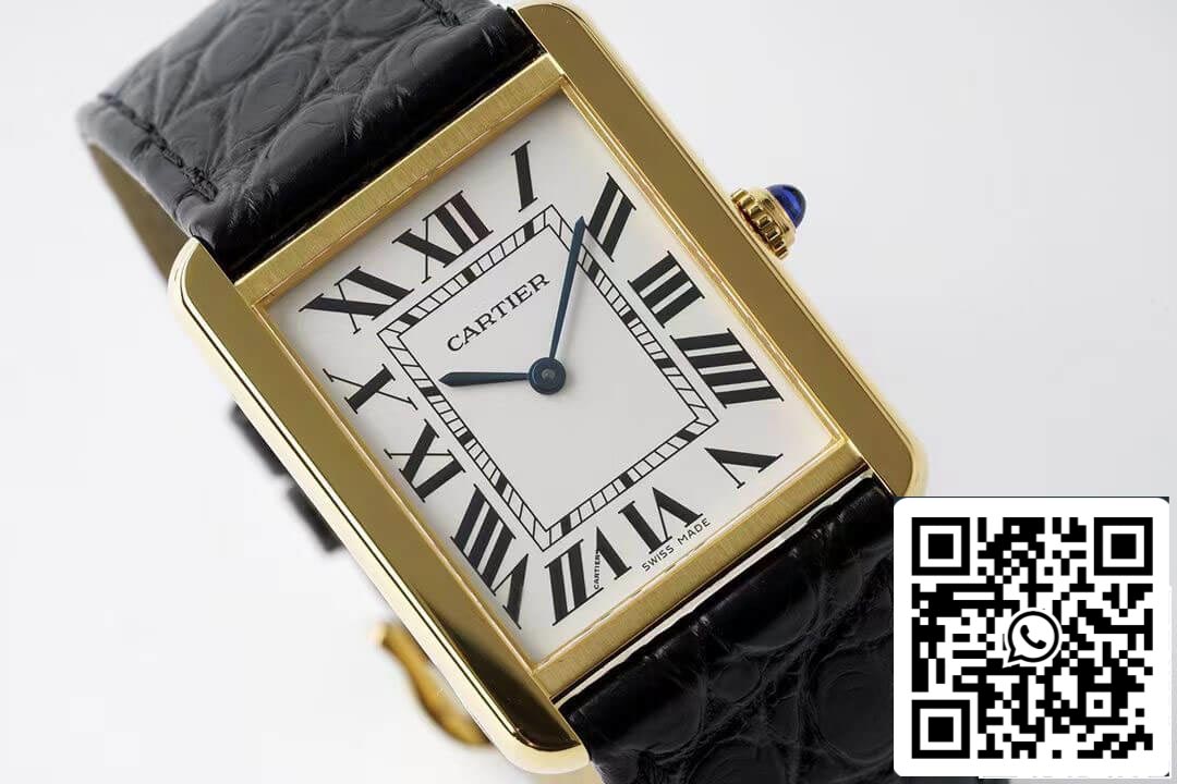 Cartier Tank Quartz W5200004 1:1 Best Edition AF Factory White Dial US Replica Watch