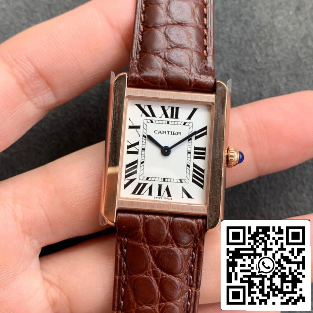 Cartier Tank W5200024 1:1 Best Edition K11 Factory Rose Gold US Replica Watch