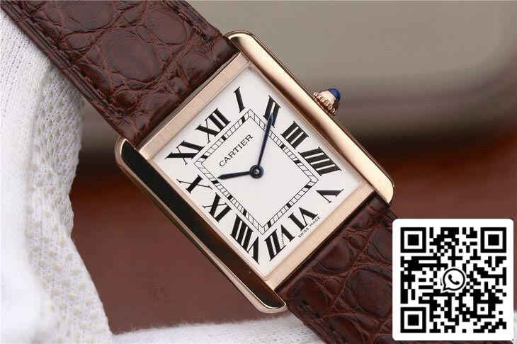 Cartier Tank W5200025 1:1 Best Edition K11 Factory Rose Gold US Replica Watch