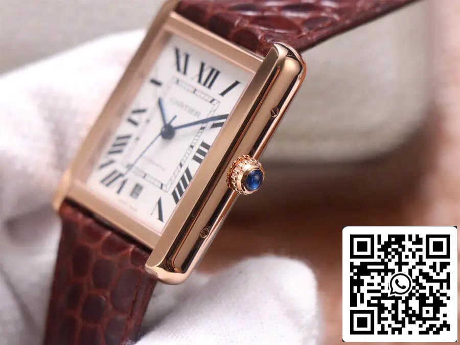 Cartier Tank W5200026 1:1 Best Edition V9 Factory Rose Gold US Replica Watch