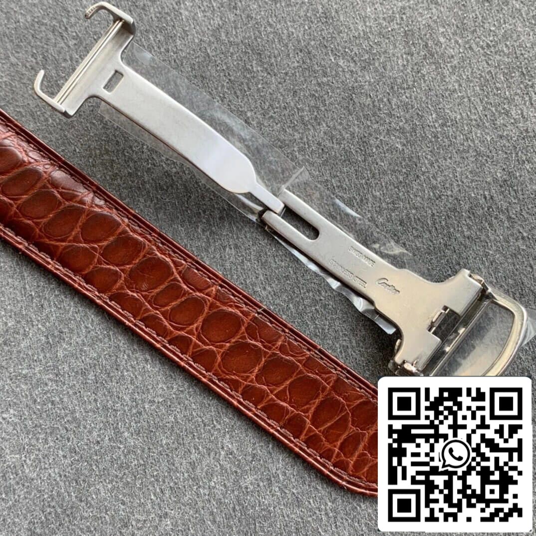 Cartier Tank WSTA0028 1:1 Best Edition K11 Factory Brown Strap US Replica Watch