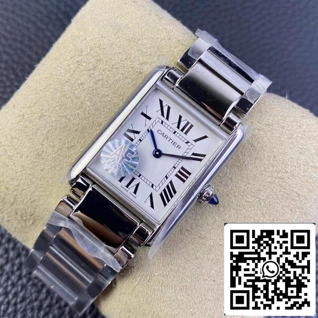 Cartier Tank WSTA0052 1:1 Best Edition AF Factory Stainless Steel Case US Replica Watch