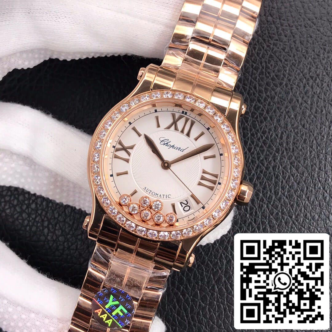 Chopard Happy Diamonds 274808-5004 1:1 Best Edition YF Factory Rose Gold Diamond US Replica Watch