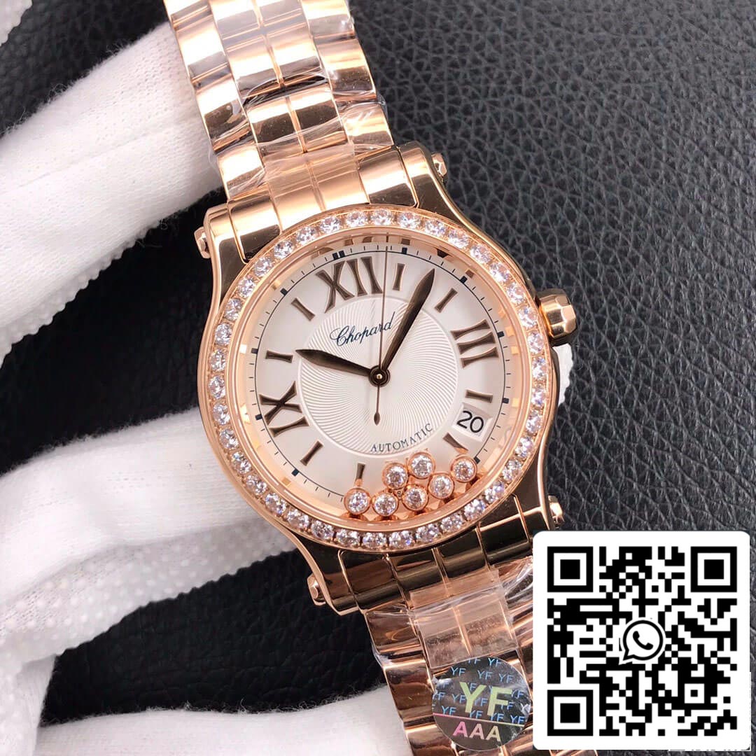 Chopard Happy Diamonds 274808-5004 1:1 Best Edition YF Factory Rose Gold Diamond US Replica Watch