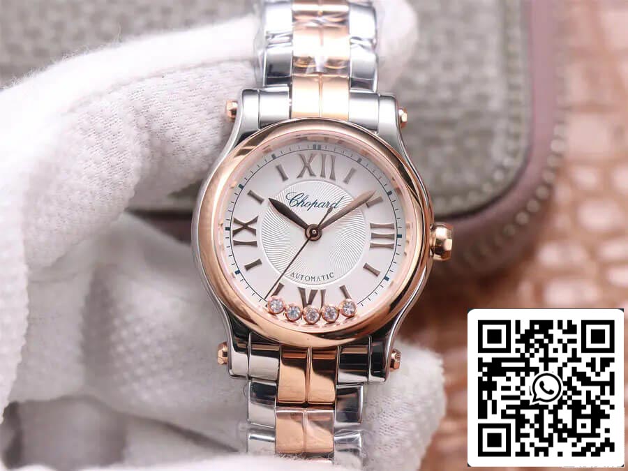 Chopard Happy Diamonds 278573-6014 1:1 Best Edition YF Factory Rose Gold US Replica Watch