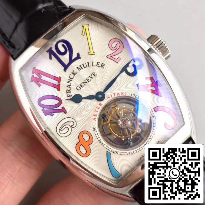 Franck Muller Crazy Hours Dreams Tourbillon 8880 1:1 Best Edition Swiss Tourbillon White Dial US Replica Watch