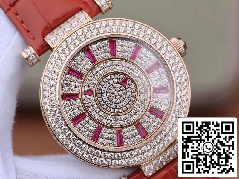 Franck Muller DM Rose Gold Double Mystery Diamond Ruby DM42D2RCD GS Factory 1:1 Best Edition Swiss FM.800 US Replica Watch