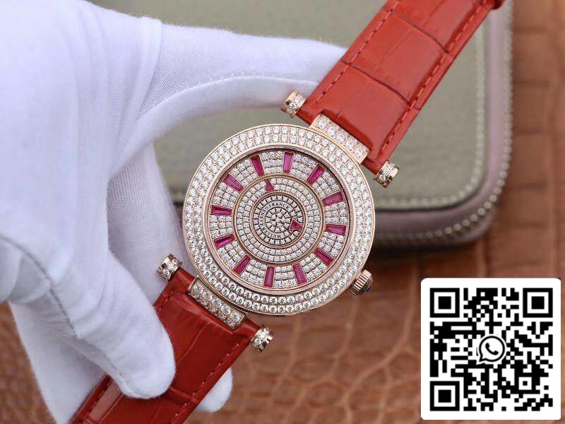 Franck Muller DM Rose Gold Double Mystery Diamond Ruby DM42D2RCD GS Factory 1:1 Best Edition Swiss FM.800 US Replica Watch