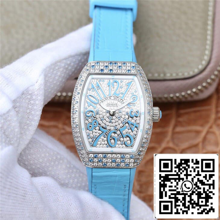 Franck Muller Ladies Collection V 32 SC AT FO D CD (BL) 1:1 Best Edition ABF Factory Diamond-set Dial US Replica Watch