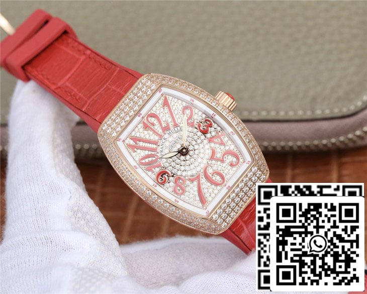 Franck Muller Vanguard Ladies 1:1 Best Edition ABF Factory Red Strap US Replica Watch