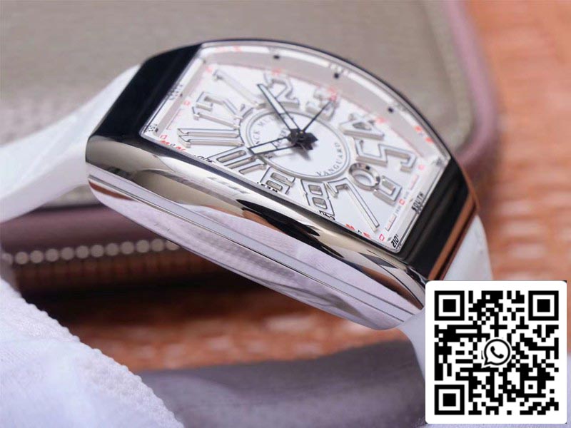 Franck Muller Vanguard V 45 SC DT 5N BC 1:1 Best Edition ZF Factory White Dial Swiss ETA9015 US Replica Watch