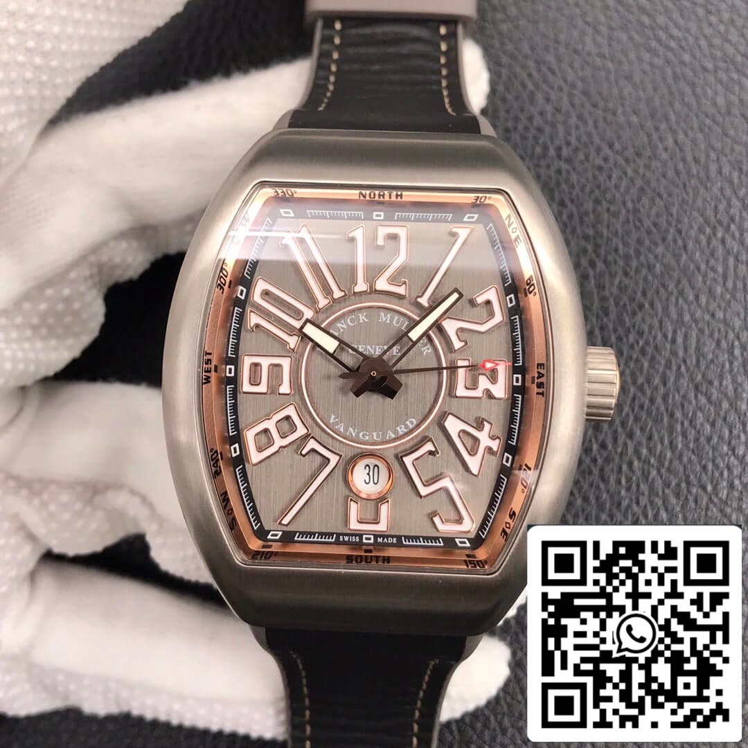 Franck Muller Vanguard V 45 SC DT TT BR 5N 1:1 Best Edition ZF Factory Titanium Metal US Replica Watch