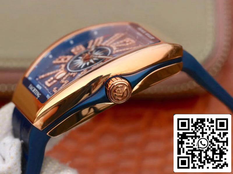 Franck Muller Vanguard V45 25th anniversary 1:1 Best Edition Swiss ETA2824 Blue Dial Diamond Marker US Replica Watch