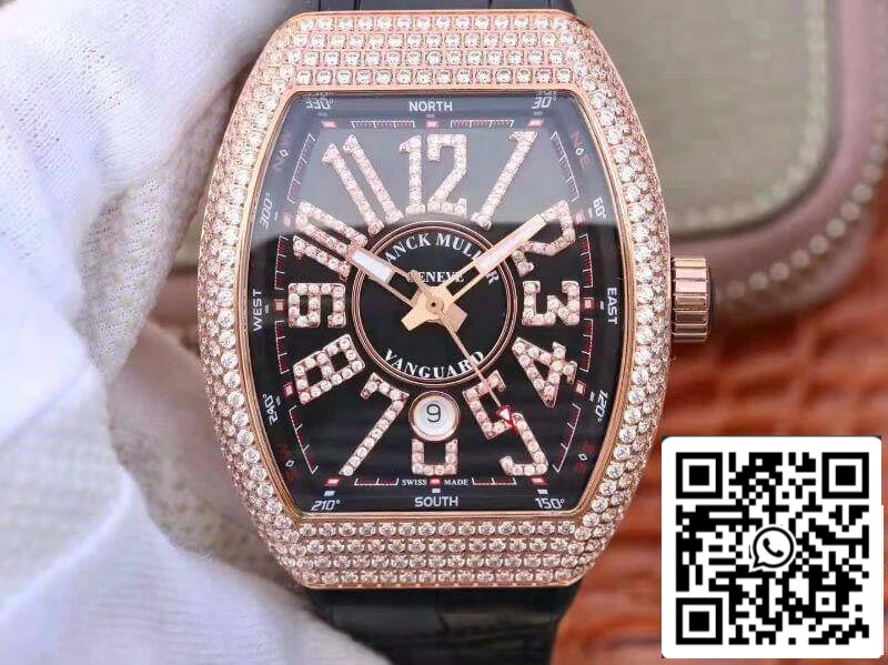 Franck Muller Vanguard V45.SC.DT.D.NBR.CD.5N.NR 1:1 Best Edition Swiss ETA2824-2 rosegold US Replica Watch