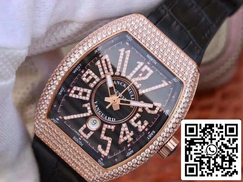 Franck Muller Vanguard V45.SC.DT.D.NBR.CD.5N.NR 1:1 Best Edition Swiss ETA2824-2 rosegold US Replica Watch