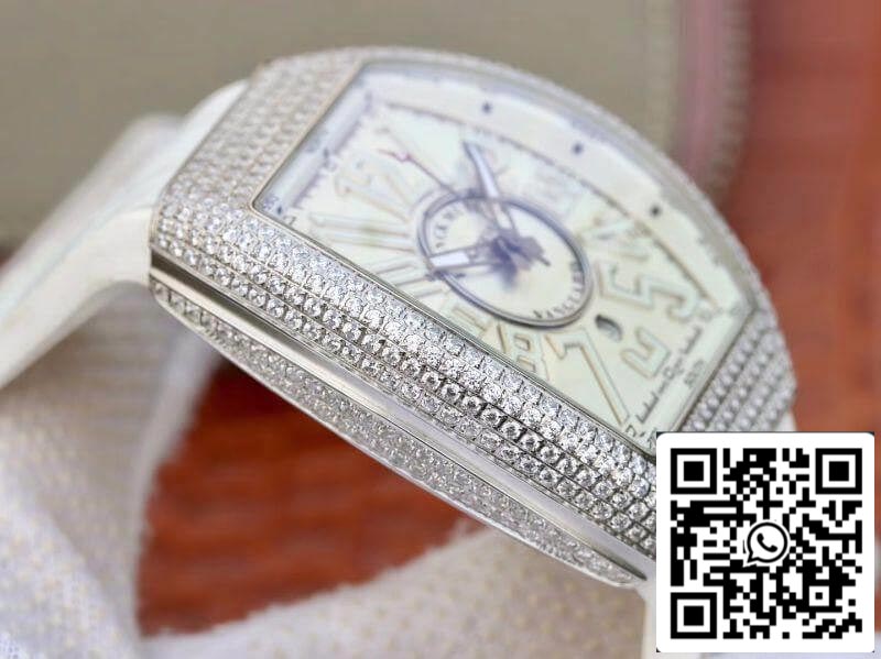 Franck Muller Vanguard V45.SC.DT.D.NBR.CD.5N.NR 1:1 Best Edition Swiss ETA2824 Silver Dial US Replica Watch