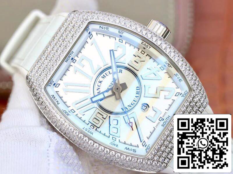 Franck Muller Vanguard V45.SC.DT.D.NBR.CD.5N.NR 1:1 Best Edition Swiss ETA2824 Silver Dial US Replica Watch