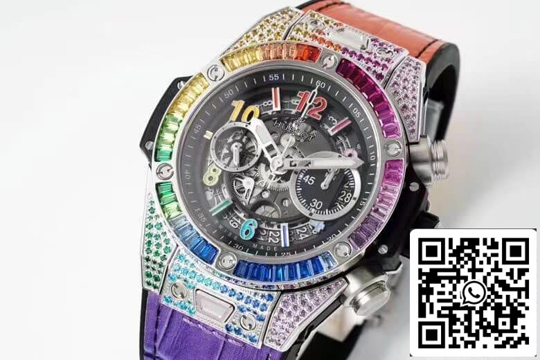 Hublot BIG BANG Unico 411.NX.1117.LR.0999 1:1 Best Edition ZF Factory Rainbow Skeleton Dial US Replica Watch