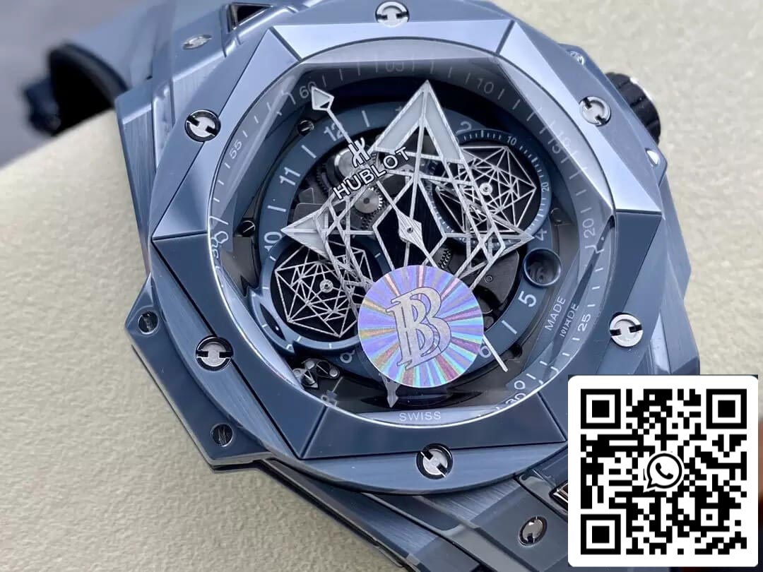 Hublot Big Bang Sang Bleu II 418.FX.8007.RX.MXM21 1:1 Best Edition BB Factory Gray Ceramic US Replica Watch