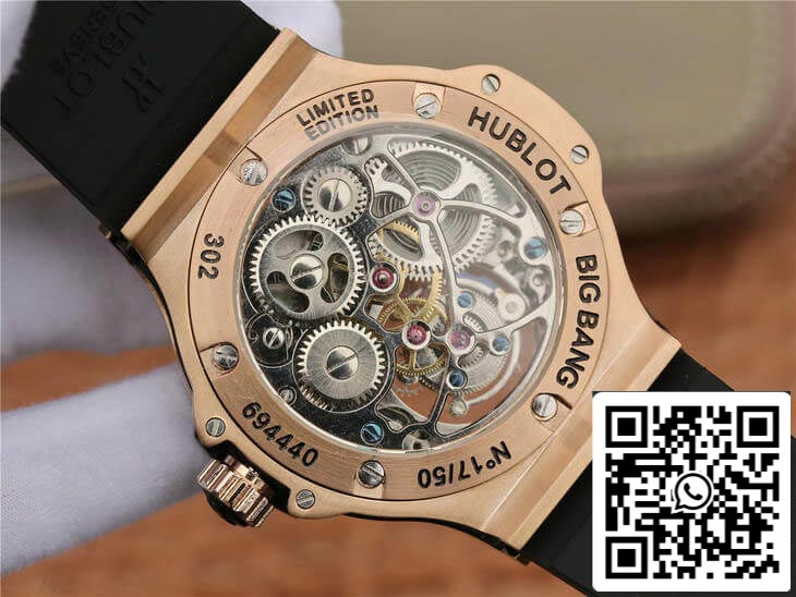 Hublot Big Bang Tourbillon 1:1 Best Edition Rose Gold Diamond Dial US Replica Watch