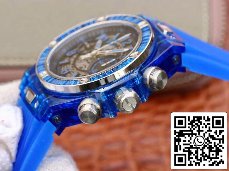 Hublot Big Bang Unico 411.JX.4802.RT Men Watches 1:1 Best Edition Swiss ETA1242 Blue Rubber Strap US Replica Watch