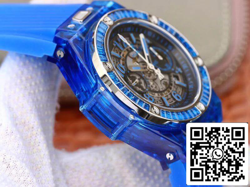 Hublot Big Bang Unico 411.JX.4802.RT Men Watches 1:1 Best Edition Swiss ETA1242 Blue Rubber Strap US Replica Watch