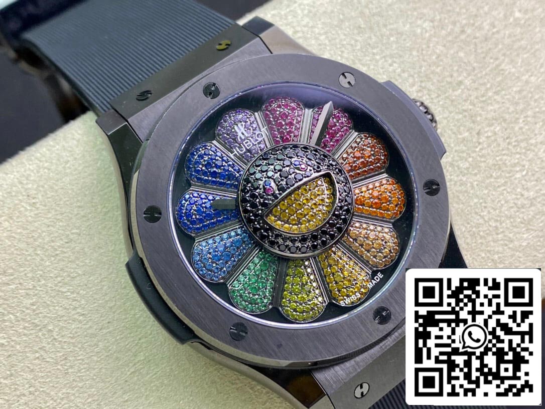 Hublot Classic Fusion Takashi Murakami 507.CX.9000.RX.TAK21 1:1 Best Edition Sunflower Color Dial US Replica Watch