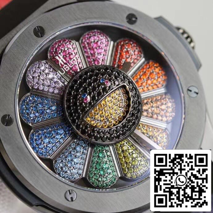 Hublot Classic Fusion Takashi Murakami 507.CX.9000.RX.TAK21 1:1 Best Edition Sunflower Colored Diamond Dial US Replica Watch