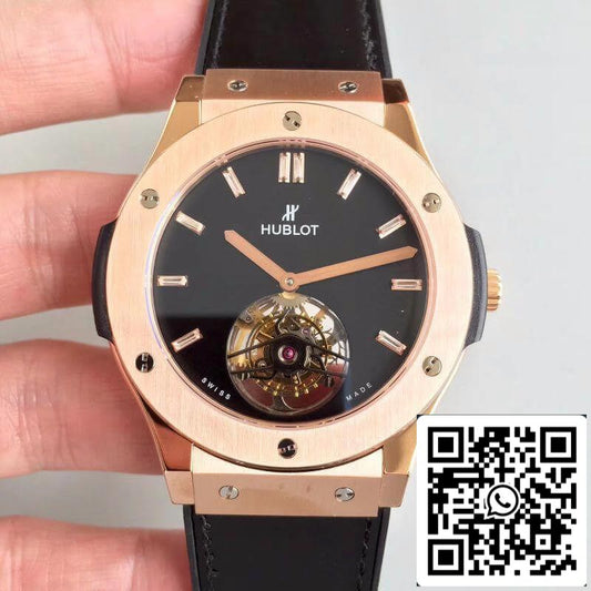 Hublot Classic Fusion Tourbillon 505.OX.1180.LR Men Watches 1:1 Best Edition Swiss Tourbillon Black Dial US Replica Watch