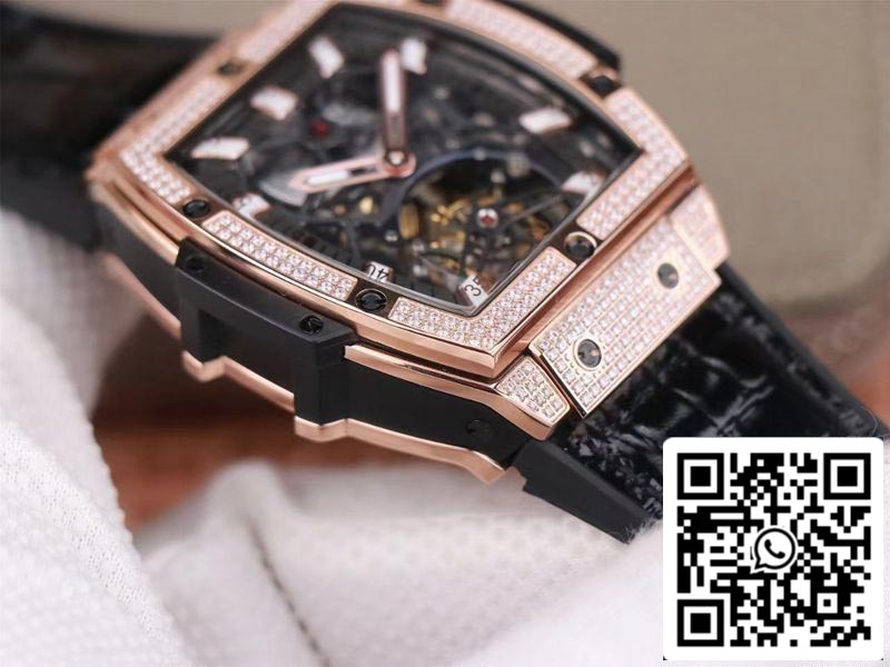 Hublot Masterpiece Tourbillon 906.OX.0123.VR.AES13 1:1 Best Edition JB Factory Rose Gold Diamond Swiss HUB 9006 US Replica Watch