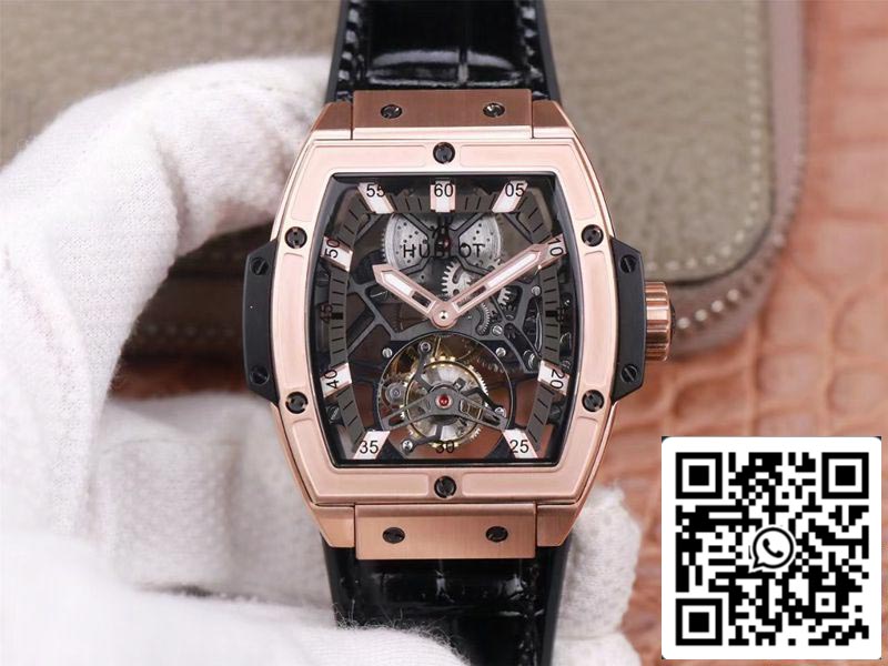 Hublot Masterpiece Tourbillon 906.OX.0123.VR.AES13 1:1 Best Edition JB Factory Rose Gold White Hour Swiss HUB 9006 US Replica Watch