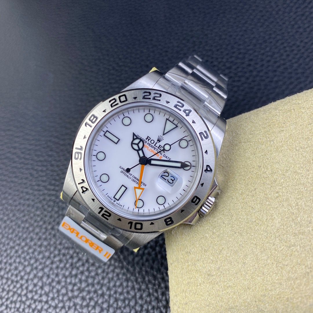 Rolex Explorer II 226570 JVS Orologi da uomo 1:1 Best Edition 3285 movimento quadrante bianco