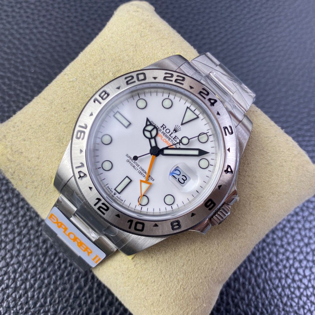 Rolex Explorer II 226570 JVS Orologi da uomo 1:1 Best Edition 3285 movimento quadrante bianco