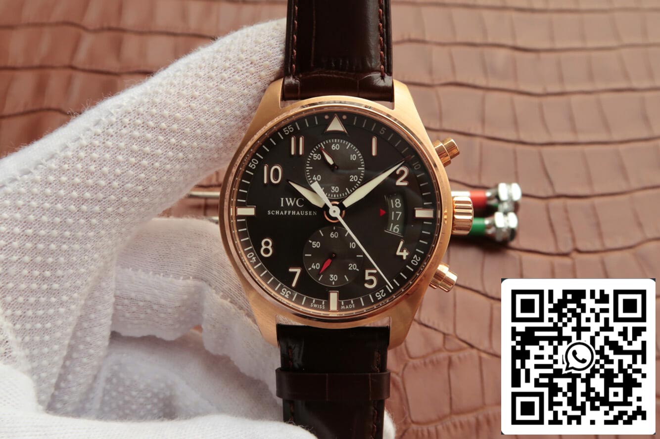 IWC Big Pilot IW500901 1:1 Best Edition ZF Factory Rose Gold Black Dial US Replica Watch