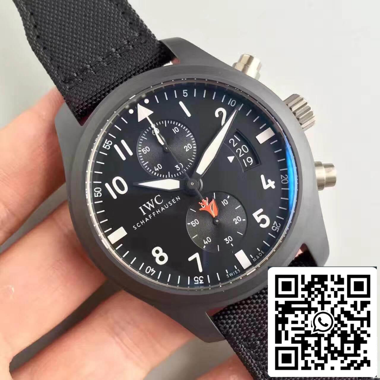 IWC Pilot Chronograph IW388001 ZF Factory 1:1 Best Edition Swiss ETA7750 Black Dial US Replica Watch