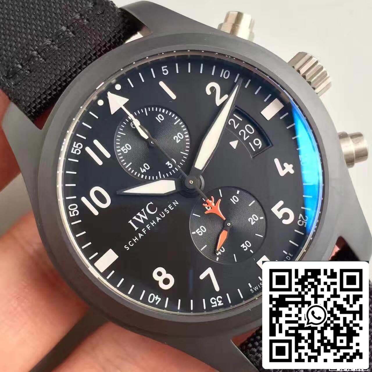 IWC Pilot Chronograph IW388001 ZF Factory 1:1 Best Edition Swiss ETA7750 Black Dial US Replica Watch