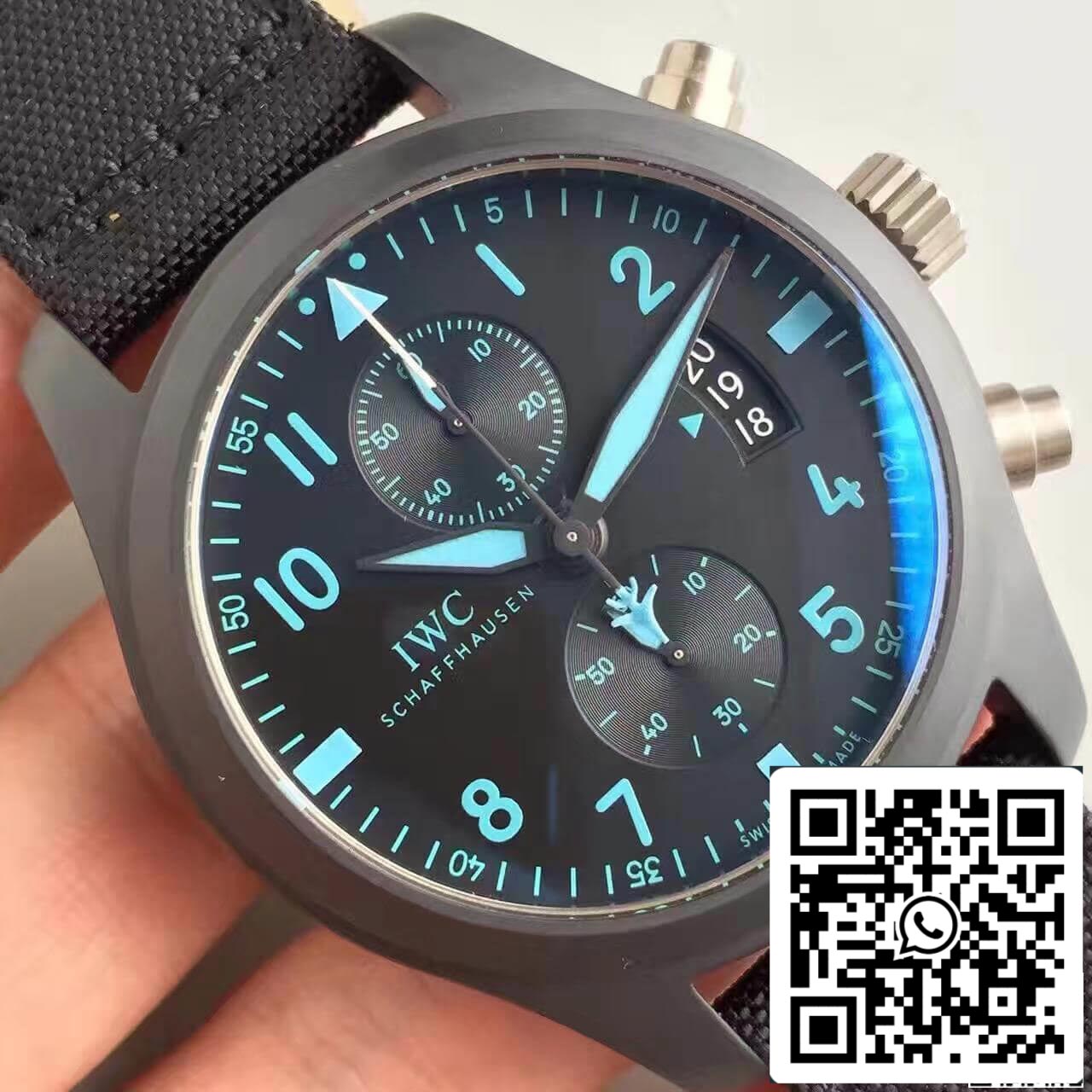 IWC Pilot Chronograph IW388003 ZF Factory 1:1 Best Edition Swiss ETA7750 Black Dial US Replica Watch