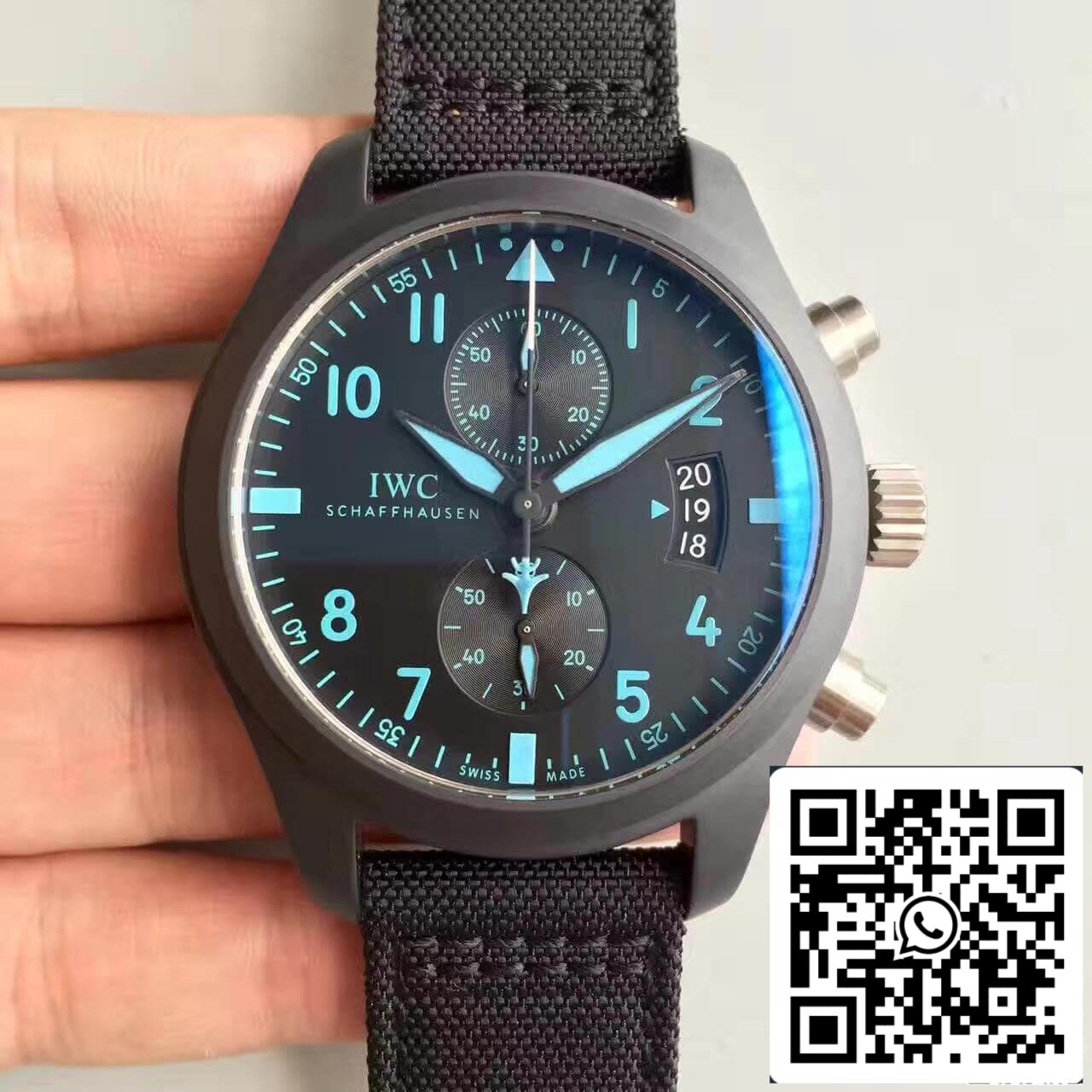 IWC Pilot Chronograph IW388003 ZF Factory 1:1 Best Edition Swiss ETA7750 Black Dial US Replica Watch