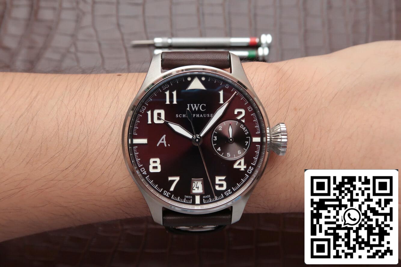 IWC Pilot IW500422 1:1 Best Edition ZF Factory Brown Dial Leather Strap US Replica Watch