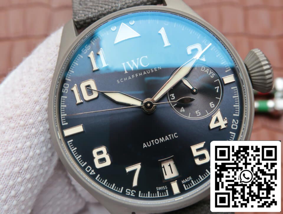 IWC Pilot IW500909 1:1 Best Edition MKS Factory Titanium Ceramic Limited Edition Blue Dial US Replica Watch