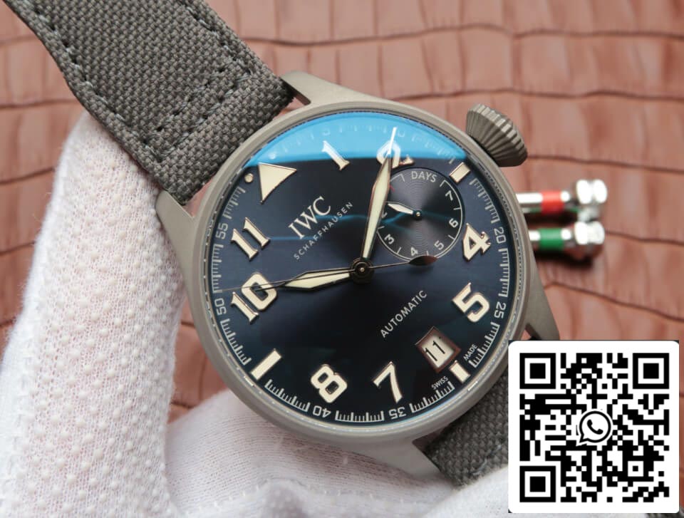 IWC Pilot IW500909 1:1 Best Edition MKS Factory Titanium Ceramic Limited Edition Blue Dial US Replica Watch