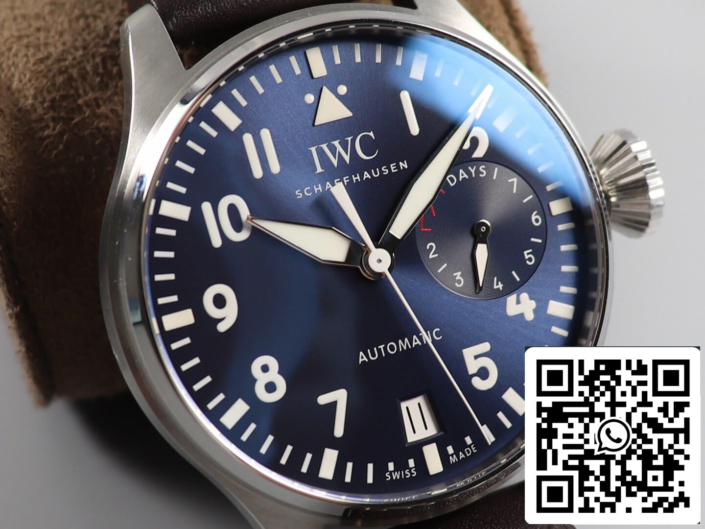 IWC Pilot IW501002 1:1 Best Edition ZF Factory Blue Dial US Replica Watch