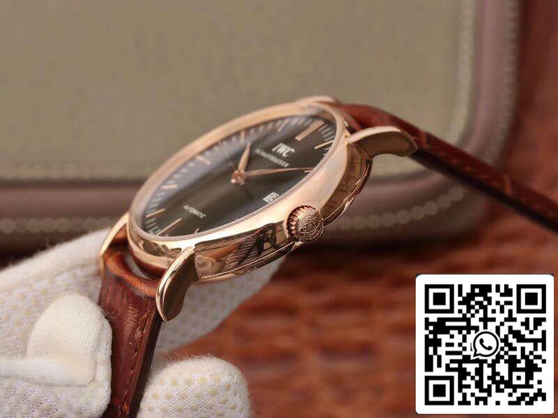 IWC Portofino IW356504 TW Facroty 1:1 Best Edition Swiss ETA30110 18K Rose Gold Black dial US Replica Watch